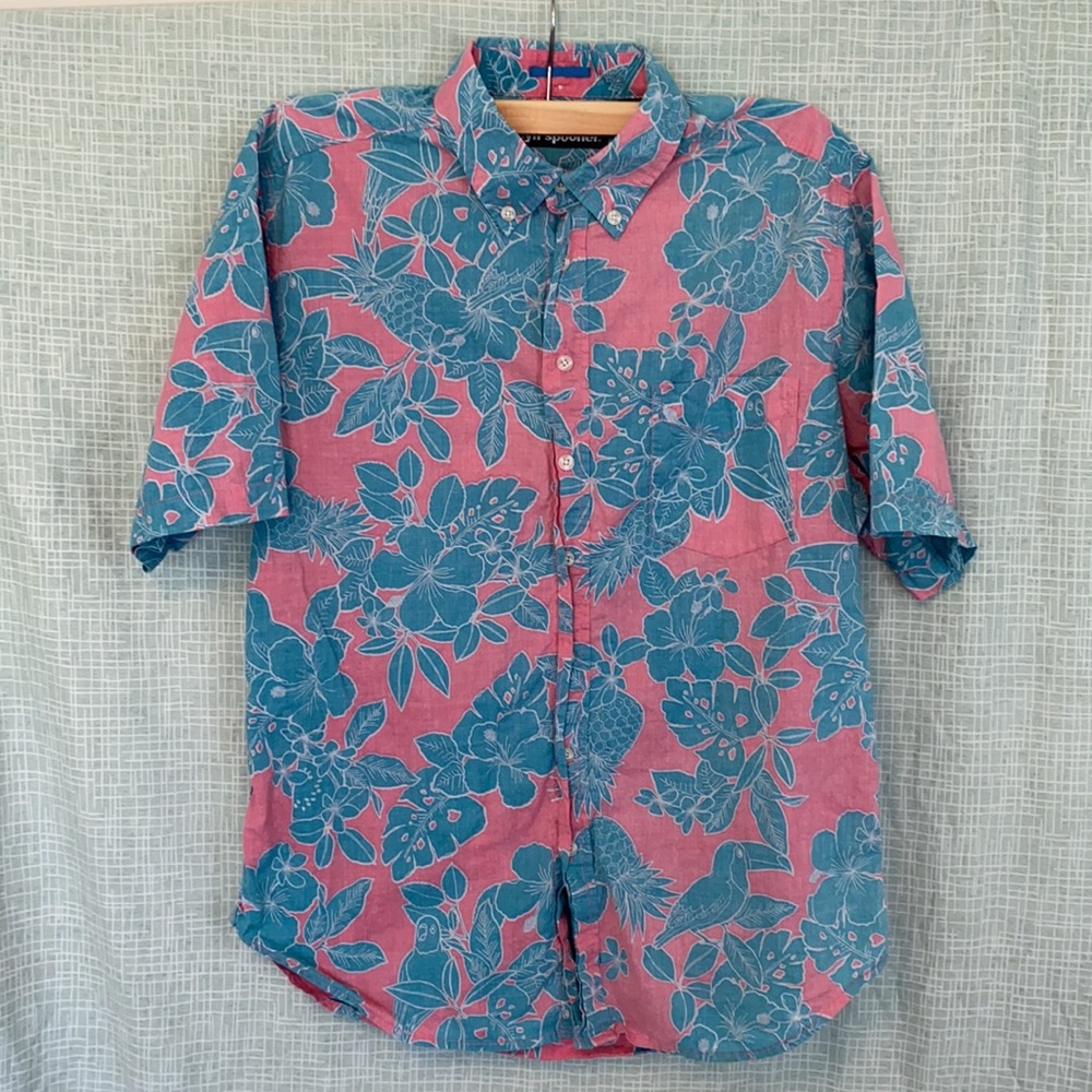 Men’s Retro Aloha Collar Shirt SZ M